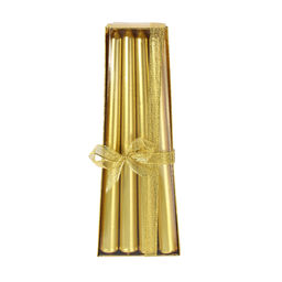 Цена за 144 шт. Свеча 4 штуки 20х1,7 см набор / SQ-3028 /уп 144/ золото / 2 СОРТ ЦАРАПИНЫ - Галеонтрейд фото 2