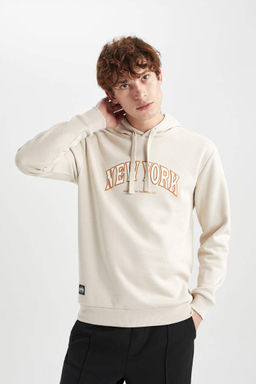 Толстовка обычного кроя с капюшоном и принтом - Defacto фото 5