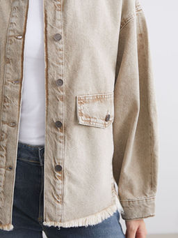 Oversize Kad?n Jean G?mlek Ceket