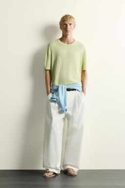 CAMISETA PUNTO LIGERO RELAXED FIT / Pistacho