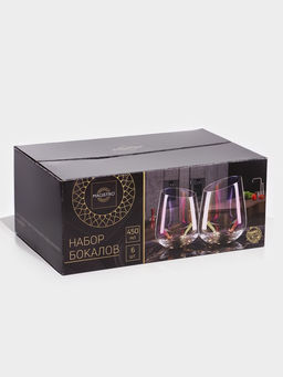 Стаканы Magistro «Иллюзия», 450 мл, 9.5×11.5 см, набор 6 шт., стекло, хамелеоны