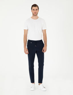 Lacivert Klasik Jogger Pantolon