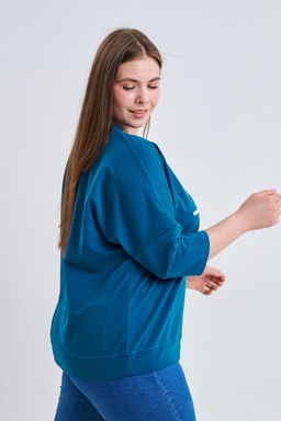 Свитшот 375702 оверсайз трикотажный