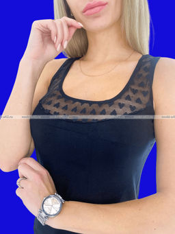 Цена за 1 шт. Майки женские Miss Emma Турция Кружево арт. 9133 черные