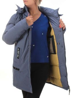 M2007 GRAY/LT. BLUE Пальто зимнее женское MARIA - Fashion фото 9