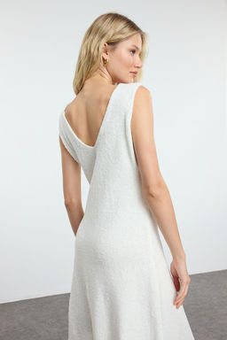 Ekru Midi Triko Ceket Gorunumlu H?rka-Elbise Tak?m TWOAW25EL00082 - Trendyolmilla фото 4