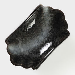 Салатник Magistro «Ночной дождь», 13×8×4.5 см, фарфор, чёрный
