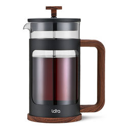 LR06-62-1000 Френч-пресс Экологич. чистый, система фильтрации SS 304, боросиликатное стекло /LARA/