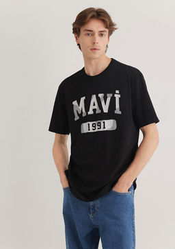 1991 Bask?l? Siyah Tisort