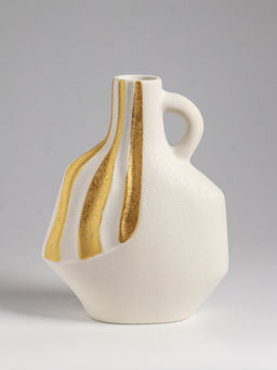 Ваза настольная керамика "Оделис" 21,5х16 см, белый