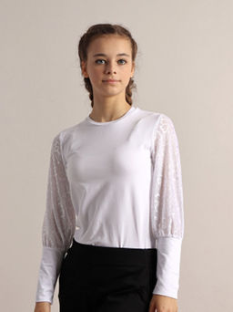 CRB wear/CWJG 63600-20 Джемпер для девочки,белый/Ex.Cherubino  фото 18