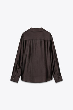 ZW COLLECTION EMBROIDERED POCKET SHIRT - Zara фото 8