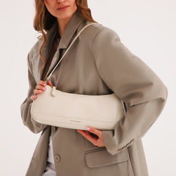 Сумка женская багет на молнии, цвет белый - Simaland фото 9