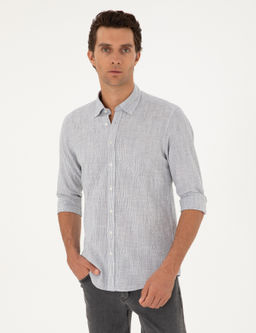 Рубашка узкого кроя с длинным рукавом Saks