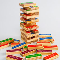 Игра падающая башня, Маша и Медведь, 54 бруска фото 3