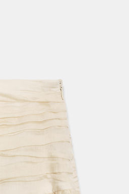 FALDA MIDI DRAPEADA ZW COLLECTION / Beige - Zara фото 9