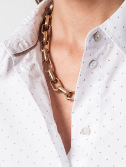 Прямая блузка из хлопка с добавлением ПЭ