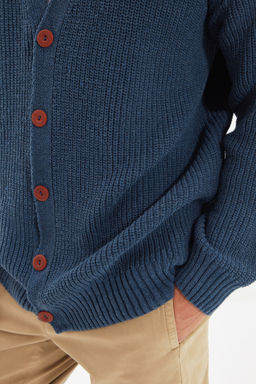 Indigo Regular Fit Yunlu V Yaka Basic Triko H?rka TMNAW22HI0151