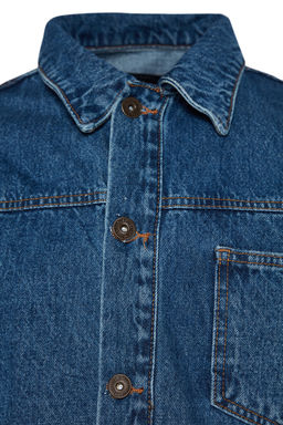 TRENDYOL MAN Orta Mavi %100 Pamuk Regular Fit Denim Kot Ceket TMNAW24CE00004 - Trendyolmilla фото 17