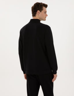 Siyah Regular Fit Sweatshirt - Pierre cardin фото 5
