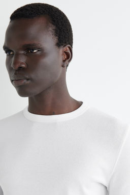 CAMISETA DE CANAL? AJUSTADA DE MANGA LARGA - H&m фото 3