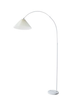 Торшер напольный "Волна" Е27 40Вт белый подставка камень 30х90х180 см