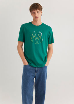 Mavi Logo Bask?l? Yesil Tisort