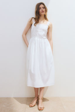 Vestido de algod?n con bordado ingl?s - H&m фото 6