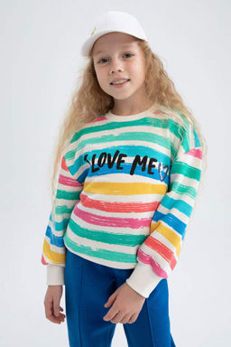 Толстовка с принтом для девочек - Defacto фото 7