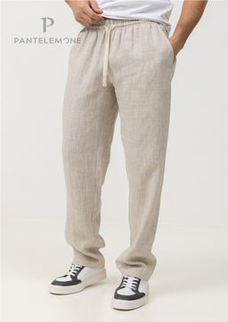 Мужские брюки льняные - Pantelemone фото 2