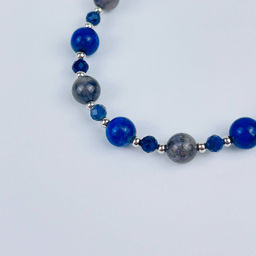 Браслет регулируемый из Лазурита, Иолита и Содалита - Радуга самоцветов фото 4