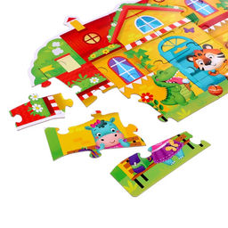Фигурные пазлы 4 в 1 Весёлые зверята, 9, 12, 15, 20 элементов - Puzzle time фото 7