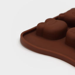 Форма для конфет и шоколада Доляна Мордашки, силикон, 21?10.5 см, 15 ячеек (2.5?2.3 см), коричневая  фото 5