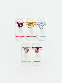 Hello Kitty Lisansl? K?z ?ocuk Patik ?orap 5li