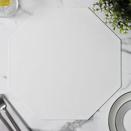 Цена за 6 шт. Салфетка сервировочная на стол «Тэм», d=38 см, восьмиугольник, белая