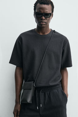 CAMISETA RELAXED FIT ESTRUCTURA / Azul / Acero - Zara фото 6