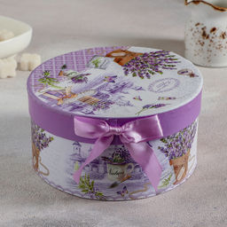 Чайная пара керамическая «Лавандовое поле», 2 предмета: чашка 220 мл, блюдце d=15 см