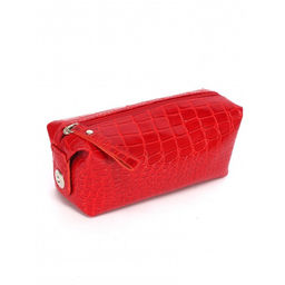 Косметичка Croco-К-721 натуральная кожа (1 отдел), красный крокодил (203) 263533
