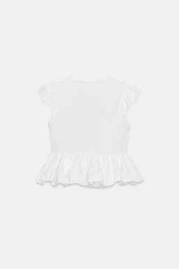 CONTRAST BOW T-SHIRT - Zara фото 10