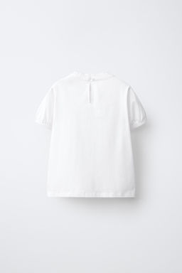 CAMISETA ROM?NTICA APLIQUE JARETAS Y PUNTILLAS / Blanco - Zara фото 3