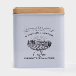 Банка для хранения «Дом и поле», 1.2 л, 12×10 см, жесть, белая