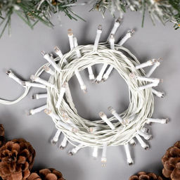 Гирлянда Нить 5 м, IP20, белая нить, 50 LED, 8 режимов, 220 В, свечение фиолетовое - Luazon lighting фото 2