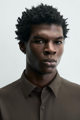 CAMISA SLIM FIT / Marr?n / Topo - Zara фото 5