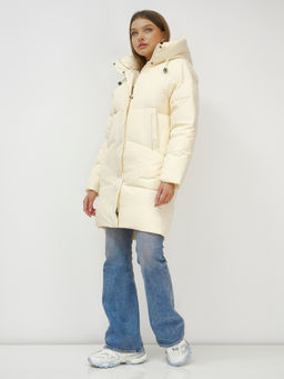 Куртка пальто зимняя синтепон светло-бежевого цвета - Mtforce фото 11