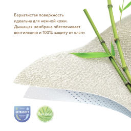 Plitex / Наматрасник непромокаемый Bamboo Waterproof Lux 120х60 см