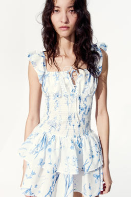 Vestido con cintura nido de abeja - H&m фото 4