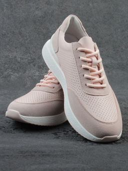 03-YH316-2 PINK Кроссовки женские (натуральная кожа)