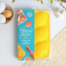 Силиконовая форма Зайцы и цыплята на Пасху, 17.1?26 см