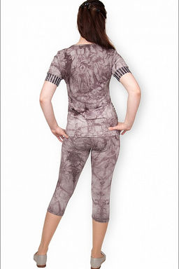 Костюм с бриджами, вискоза - батик, сепия (368-1) - Плиона фото 6