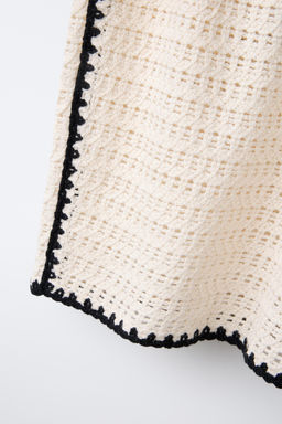 CROCHET KNIT BERMUDA SHORTS WITH TOPSTITCHING - Zara фото 4
